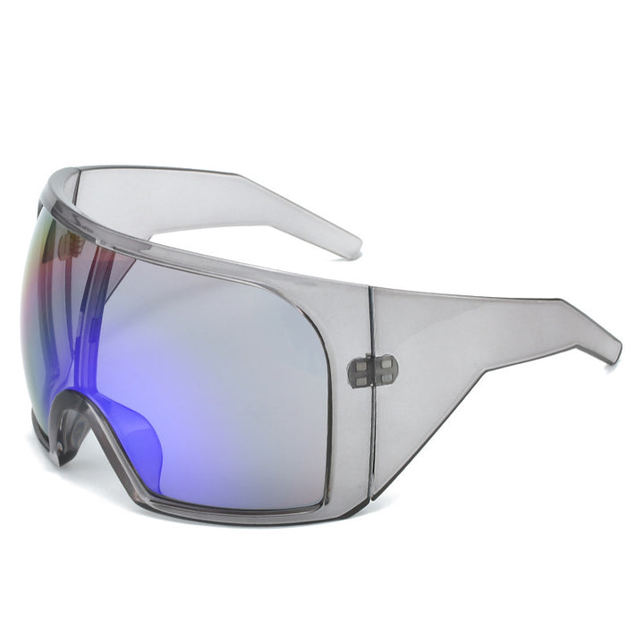 Oversized Shield Sunglasses with Enhanced UV Protection Kalsten