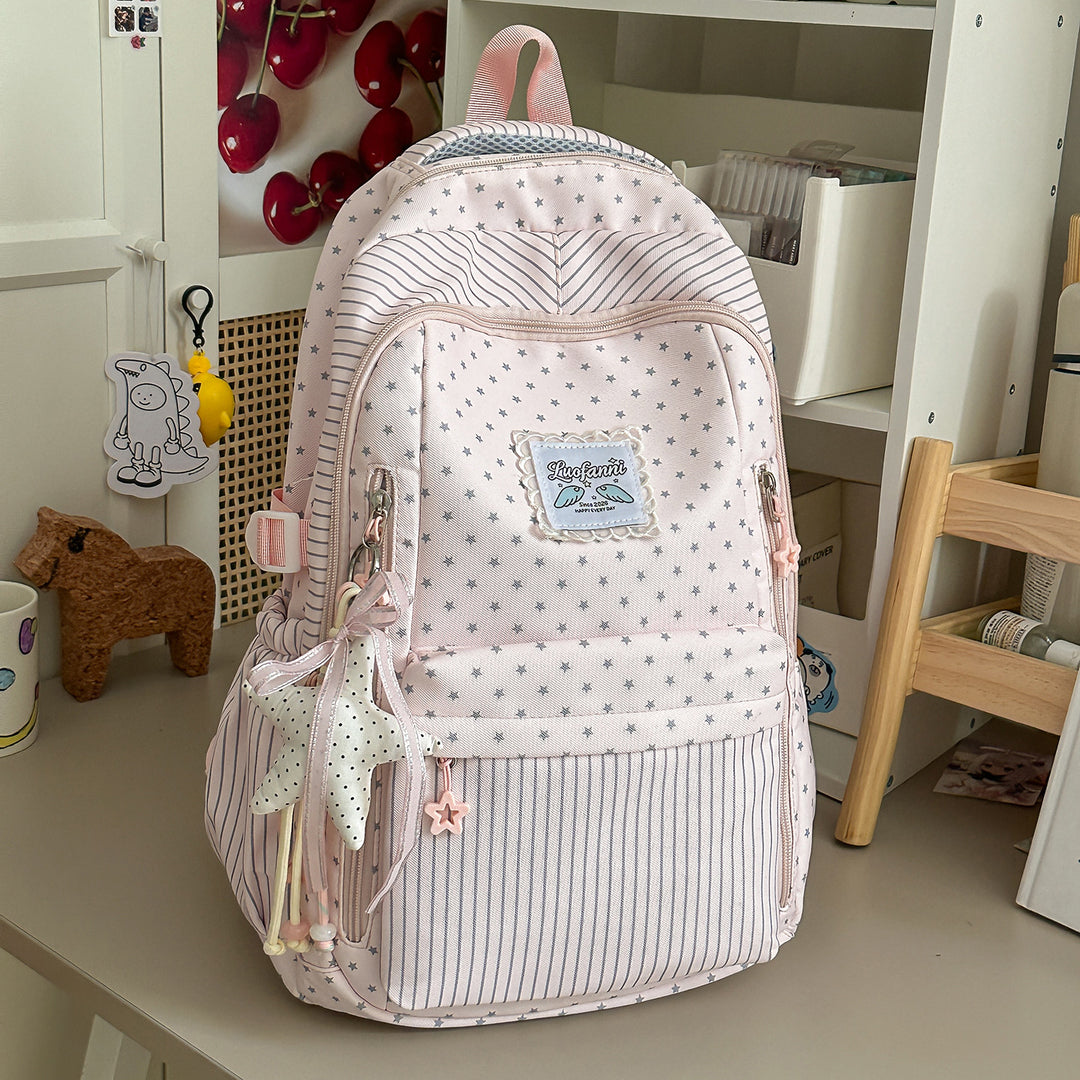 Whimsical Star-Embellished School Backpack Kalsten