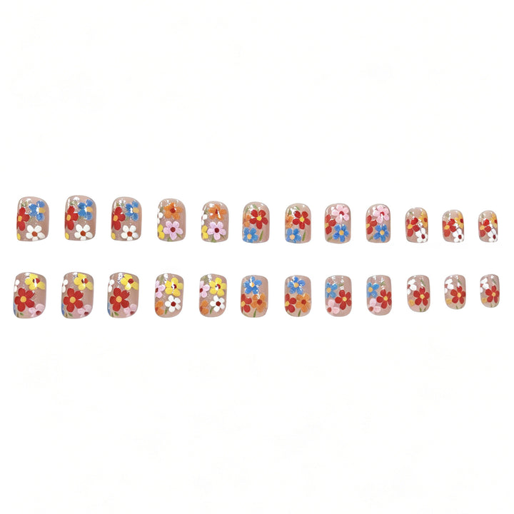 Floral-Inspired Acrylic Nail Art Kalsten