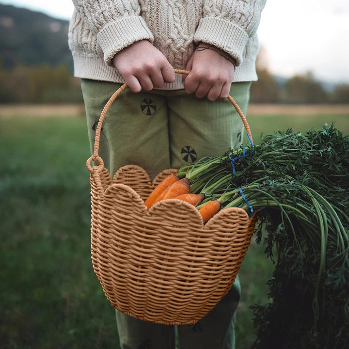 Handwoven basket with handle Kalsten