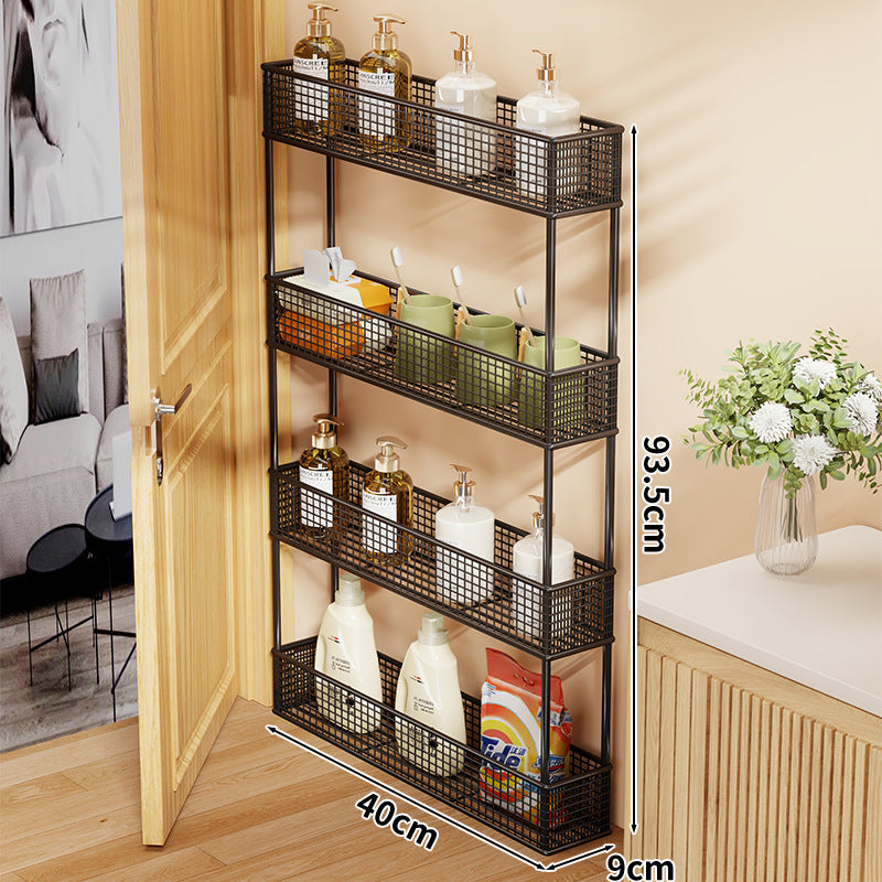 Slim Overdoor Three-Tier Wire Mesh Storage Organizer