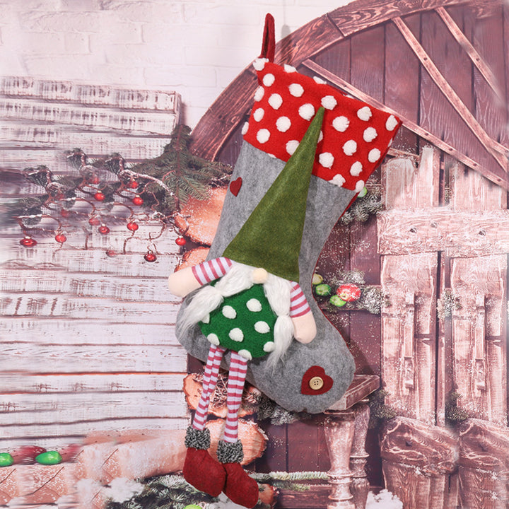 Playful Christmas stocking with gnome motif Kalsten