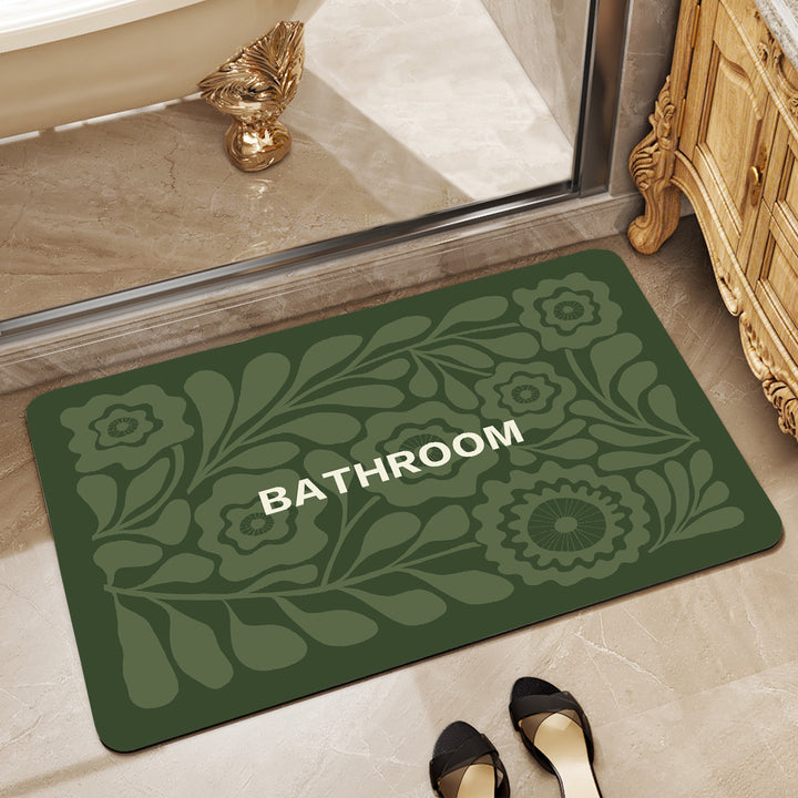 Decorative Floral Bathroom Mat Kalsten