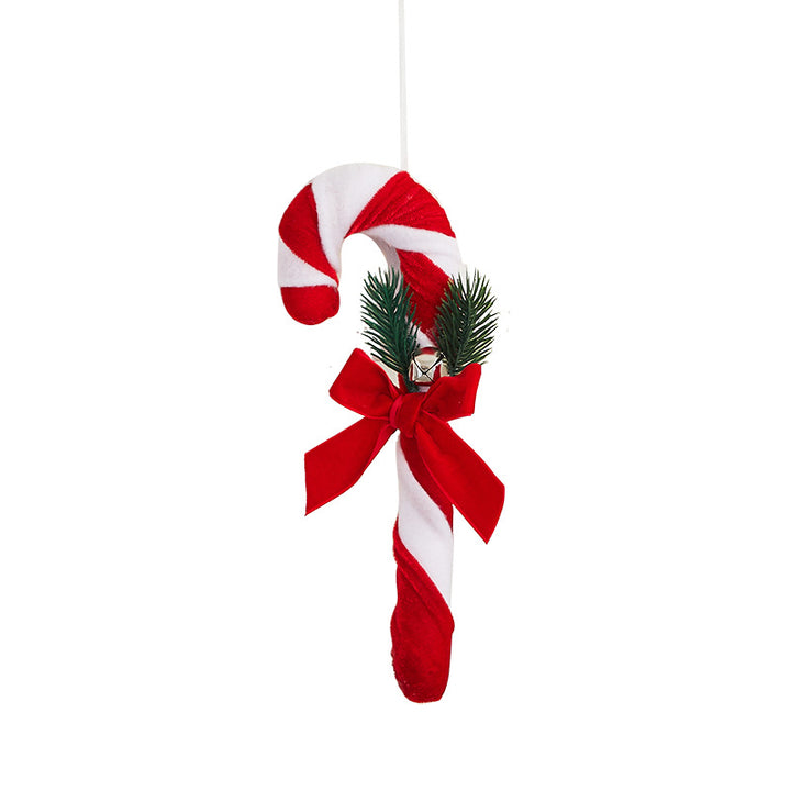 Velvety Christmas Candy Cane Decoration Set