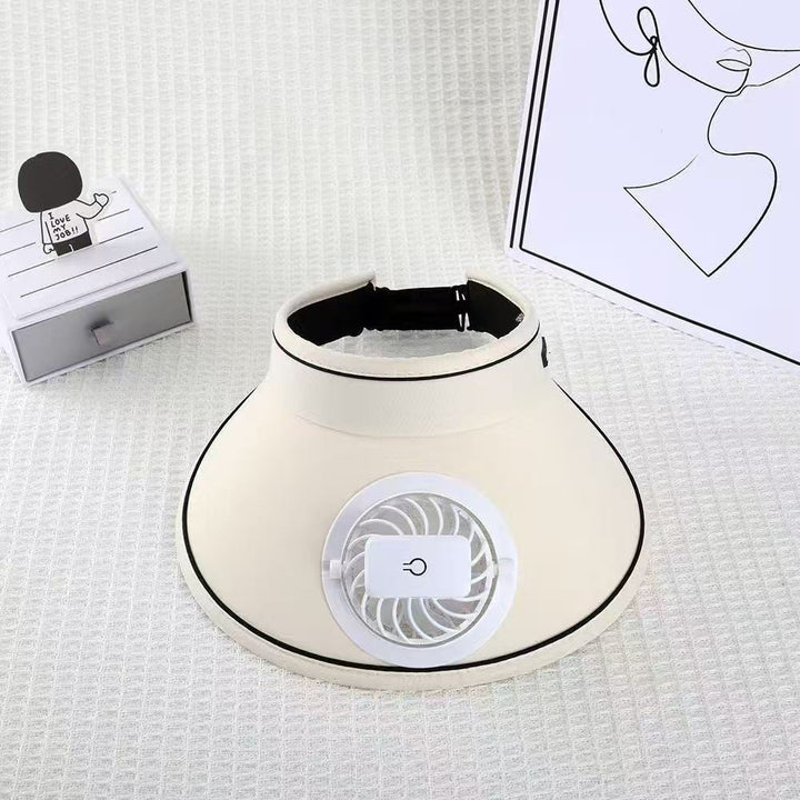 Sport Sun Visor with detachable front fan, adjustable headband and reflective piping Kalsten