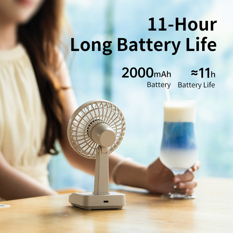 Unisex Compact Battery-Powered Desk Fan Kalsten