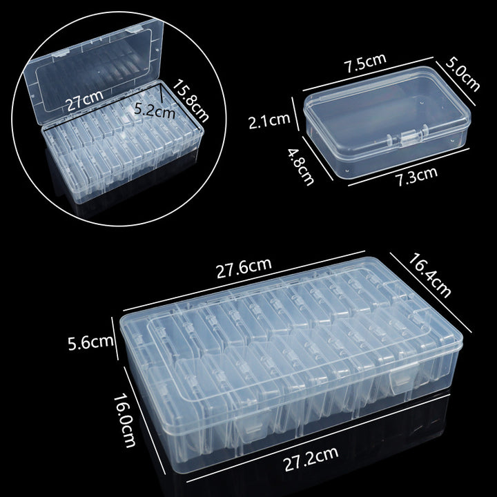 Multi-Compartment Clear Craft Supply Storage Box Kalsten
