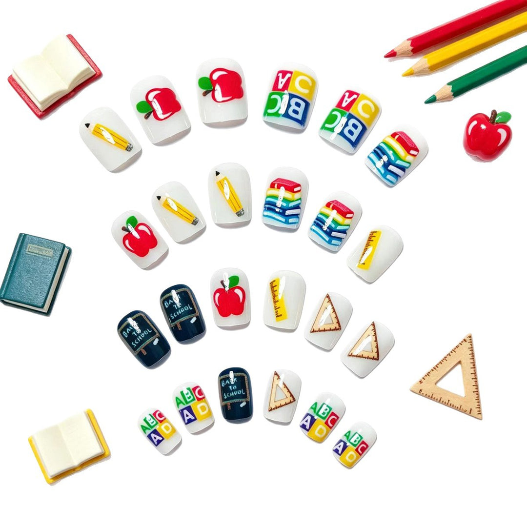 Creative School Motif Art Nails Kalsten