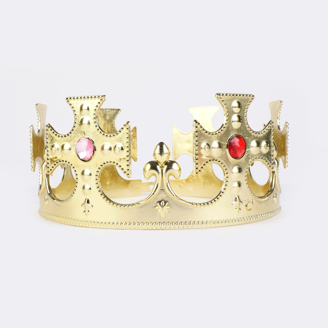 Decorative crown made of metal with gemstone adornment