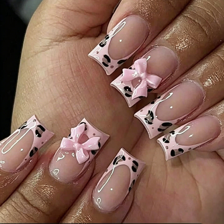 Decadent Floral Bow Nail Art Enhancements Kalsten