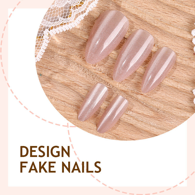 Elegant Artificial Nail Set with Shimmering Finish Kalsten