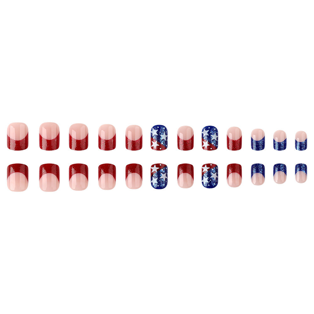 Seasonal Glitter Star Press-On Nails Kalsten