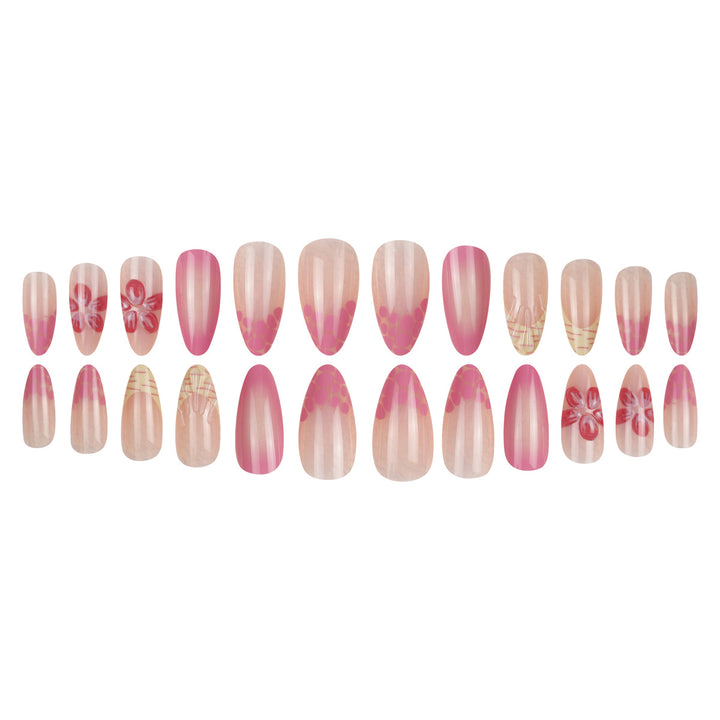 Floral-Themed Stiletto Press-On Nails Kalsten