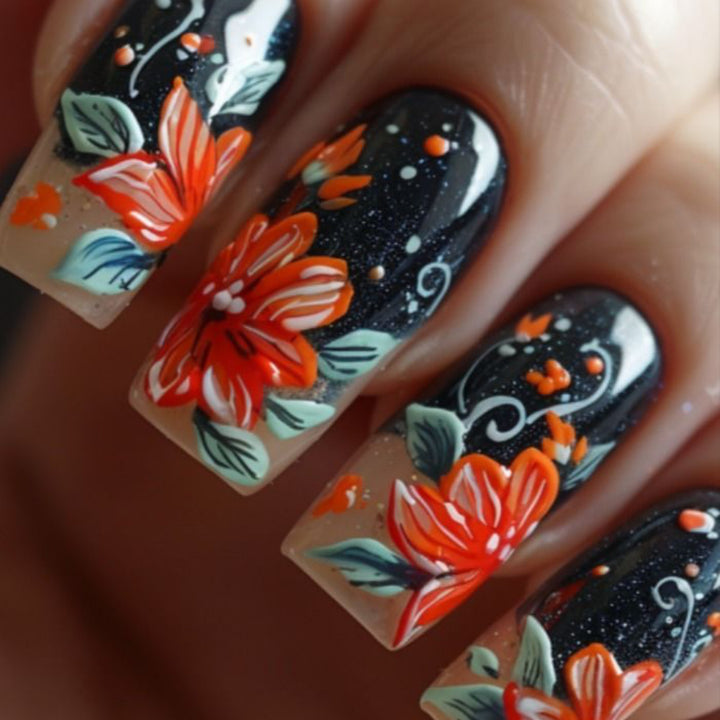 Creative nail art with floral design Kalsten