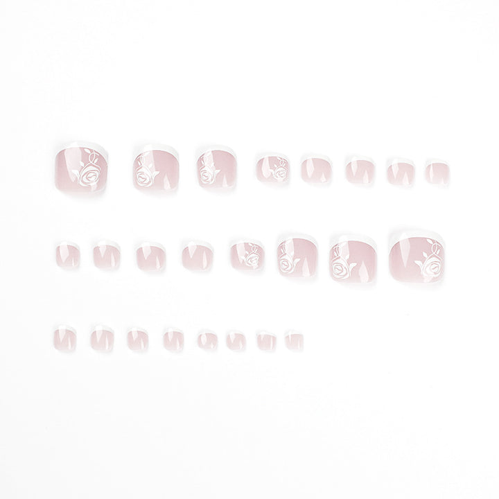 Artful toenail art in elegant French style Kalsten