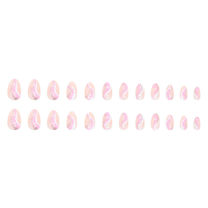 Artistic Wave Design Nail Tips Kalsten