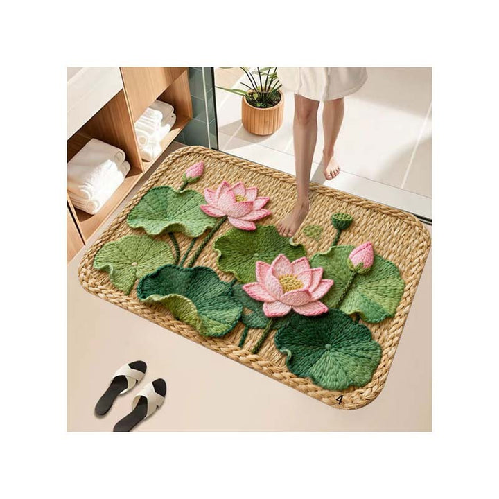 Floral Patchwork Bath Mat Kalsten