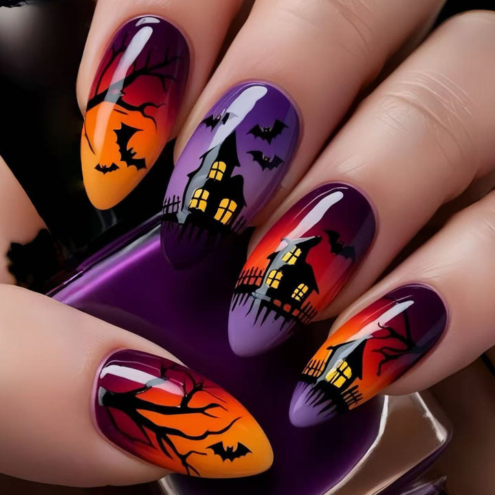 Haunted Night-Themed Nail Art Extensions Kalsten