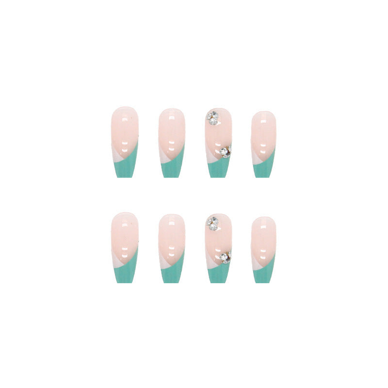 Artificial nail tips with glitter accents and elegant design Kalsten