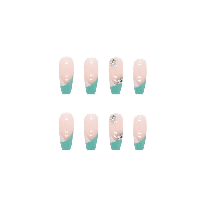 Artificial nail tips with glitter accents and elegant design Kalsten