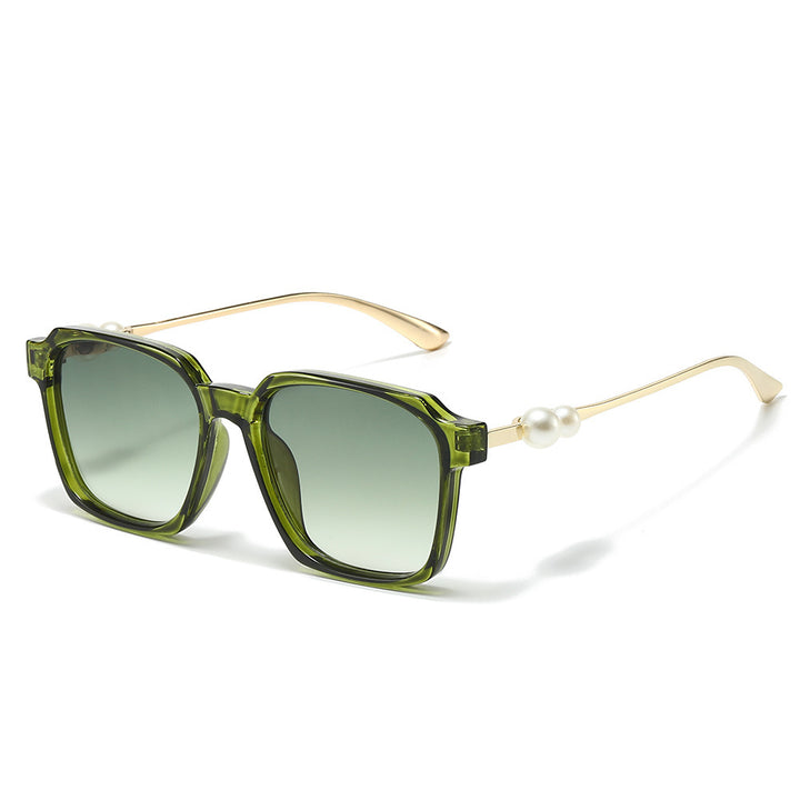 Chic Square Frame Sunglasses with Pearl Accents Kalsten