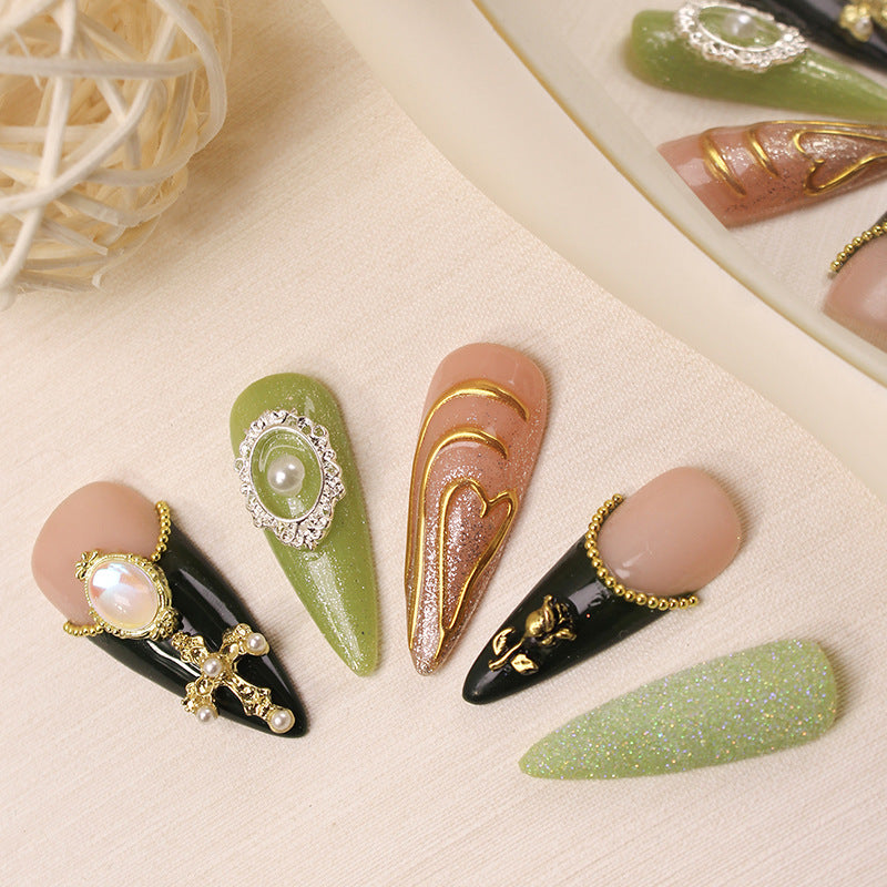 Artificial nail set with luxurious decorations Kalsten