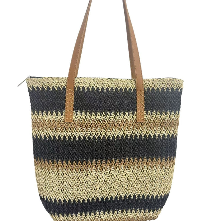 Shopping and beach bag with elegant stripe pattern Kalsten