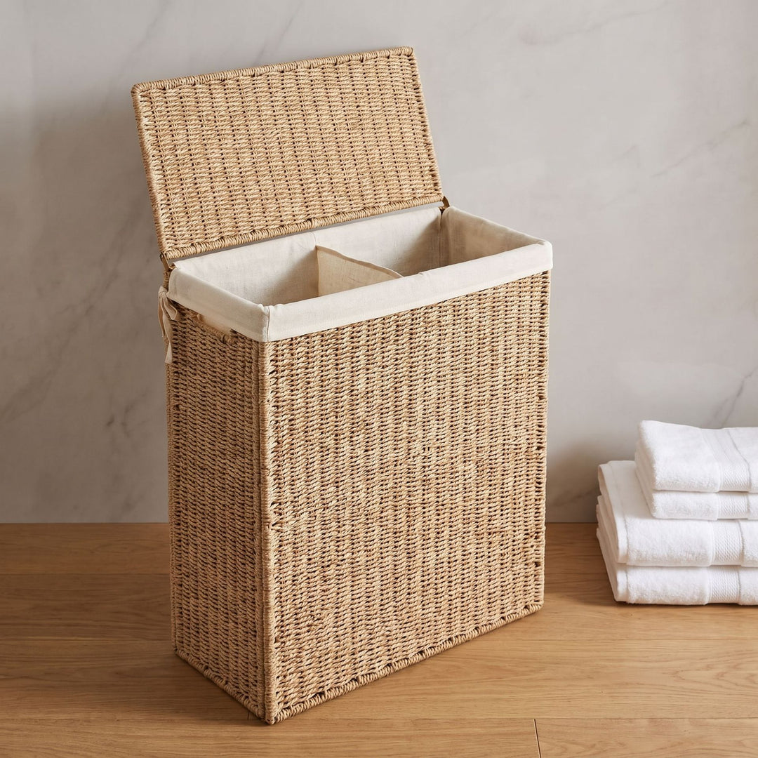 High-quality laundry basket made of natural wicker Kalsten