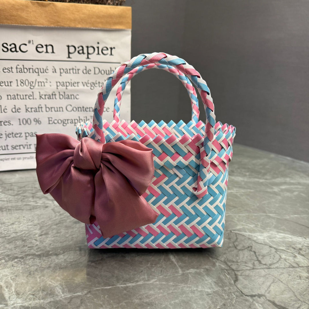 Playful basket bag with bow Kalsten