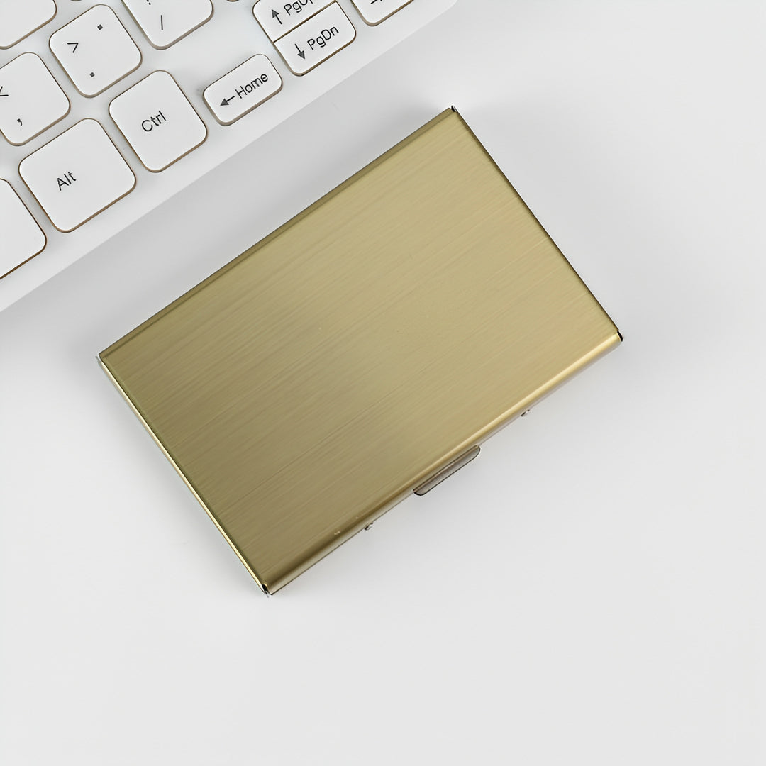 Sleek Aluminum Business Card Holder