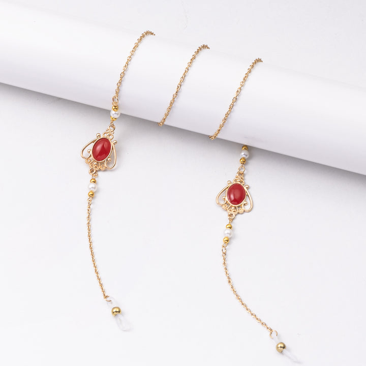 Elegant Eyewear Chain with Decorative Gemstones Kalsten