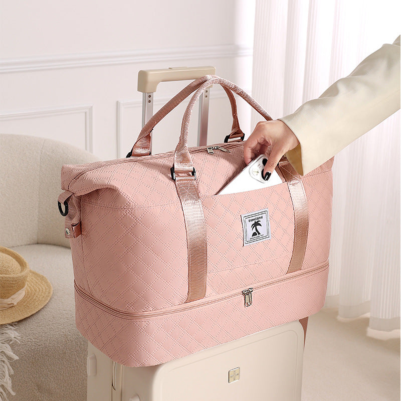 Spacious Quilted Travel Duffel Bag Kalsten