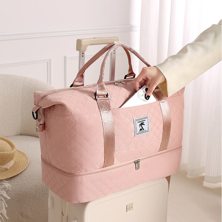 Spacious Quilted Travel Duffel Bag Kalsten