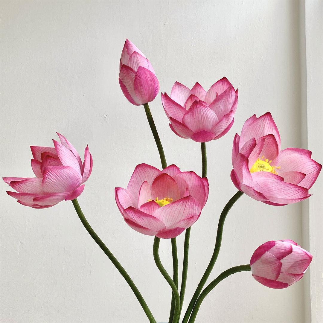 Decorative Artificial Lotus Flower Bouquet for Home Decor