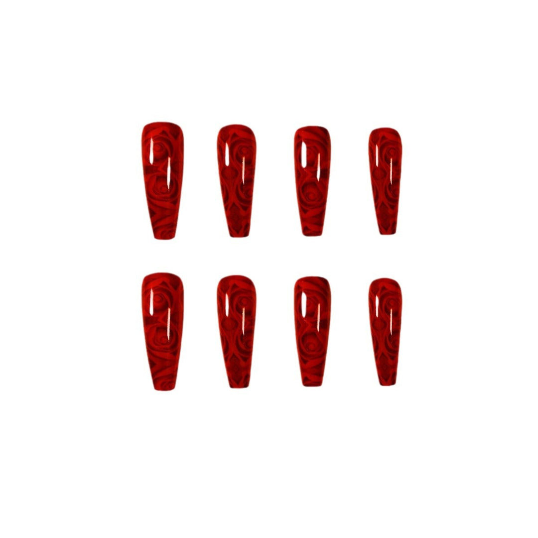 Artful stiletto nails with floral 3D design Kalsten
