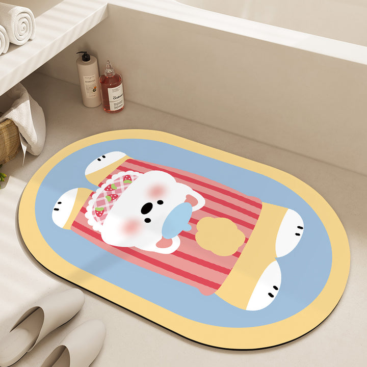 Cute Cartoon Dog Bath Mat Kalsten