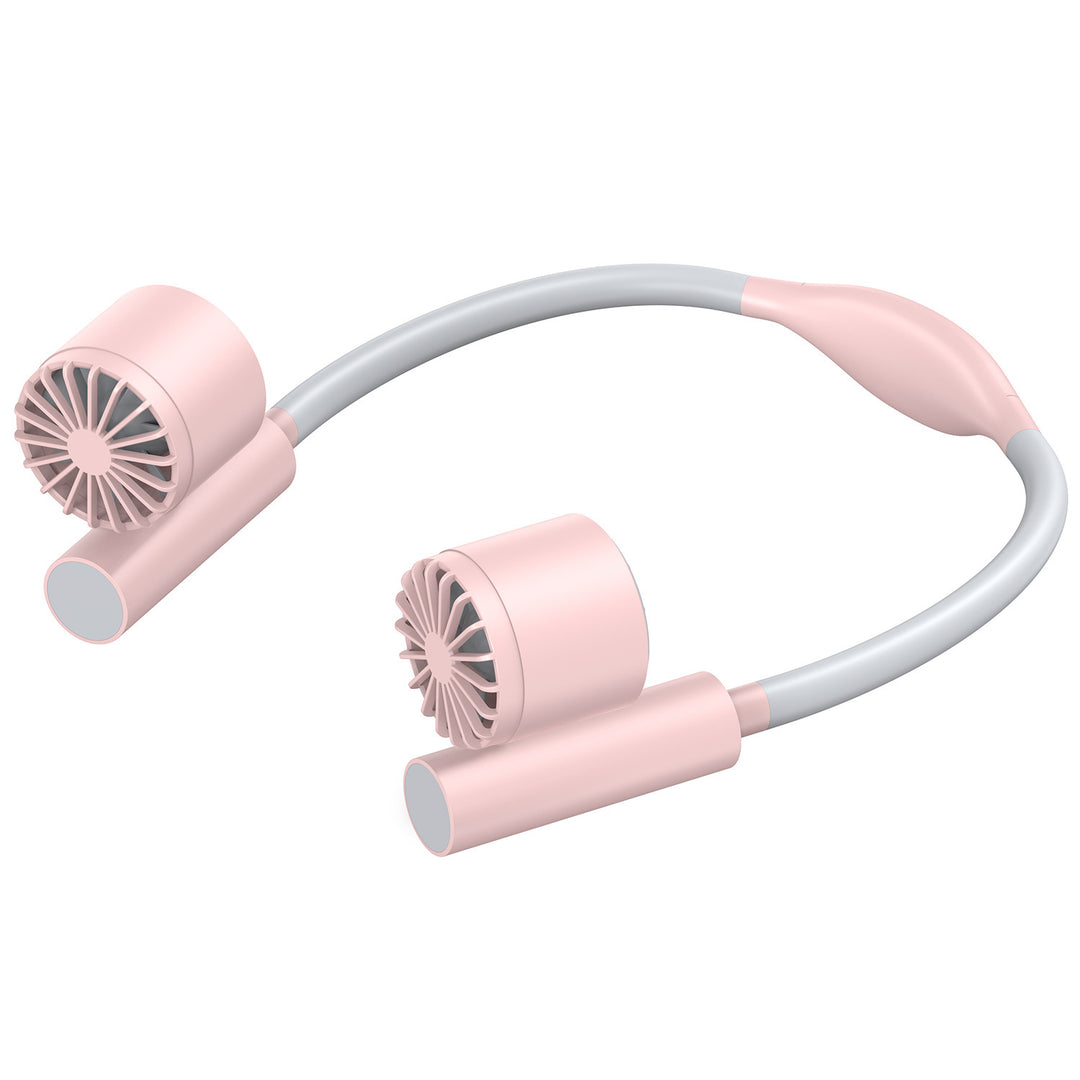 Cooling hands-free dual-head wearable neck fan with adjustable tilt silent brushless motors Kalsten