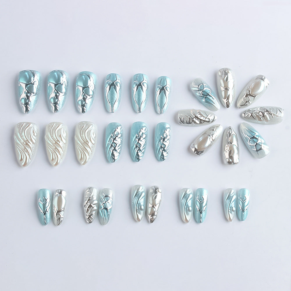 Artistic Metallic Press-On Nail Set Kalsten