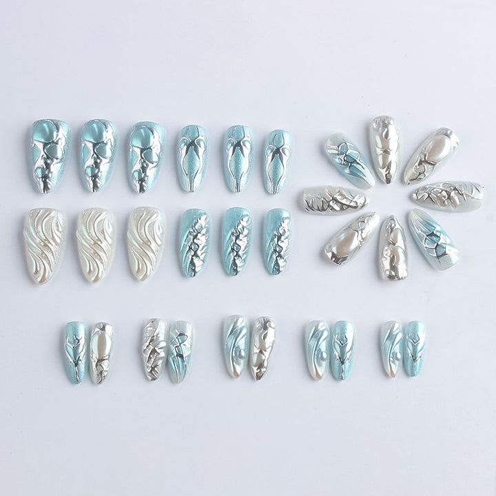 Artistic Metallic Press-On Nail Set Kalsten
