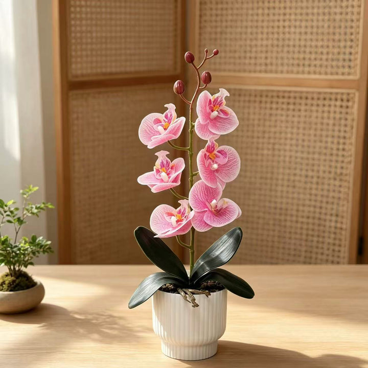 Stylish Faux Orchid Plant Arrangement