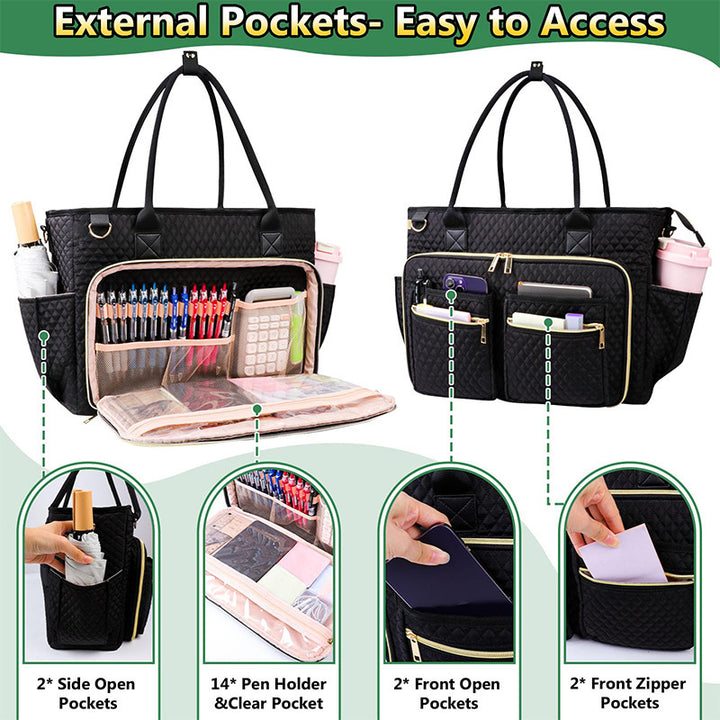 Stylish and Spacious Tote Bag with Versatile Compartments Kalsten