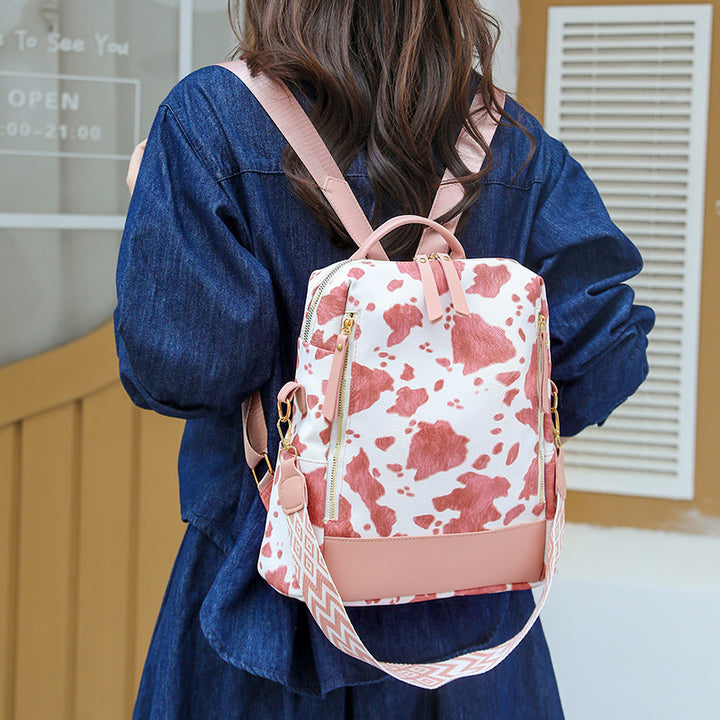 Fashionable Cow Print Backpack Kalsten
