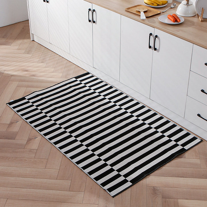 Checkered Pattern Doormat made of easy-care microfiber carpet Kalsten