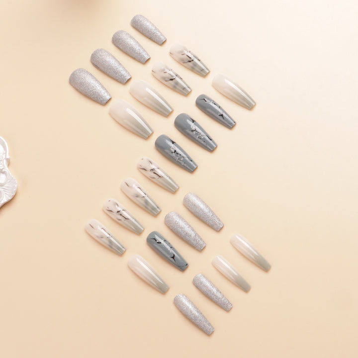 Artistic Marble Effect Press-On Nail Set Kalsten