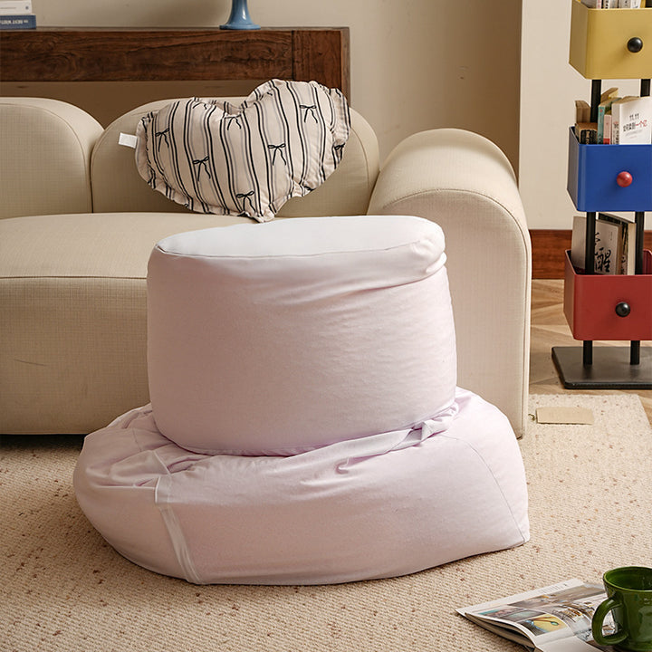 Modular floor bean bag with removable cover and ergonomic back support Kalsten
