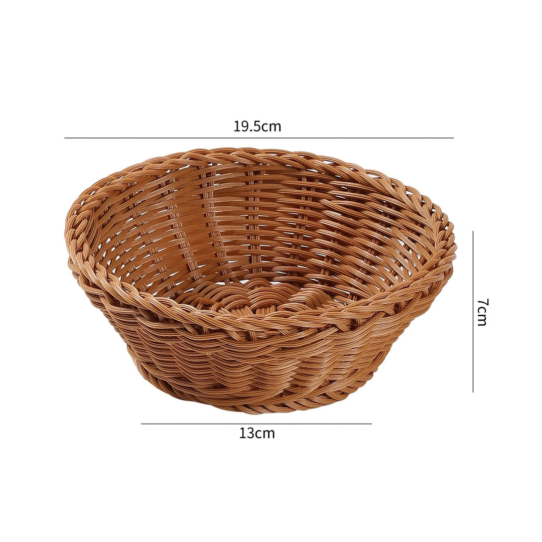 Handcrafted Round Wicker Serving Bowl Kalsten