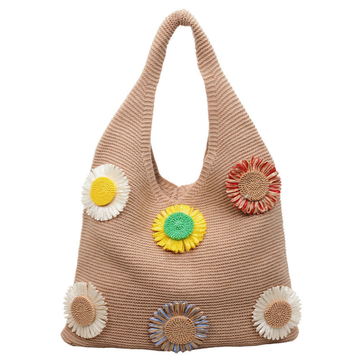 Floral Embellished Tote Bag