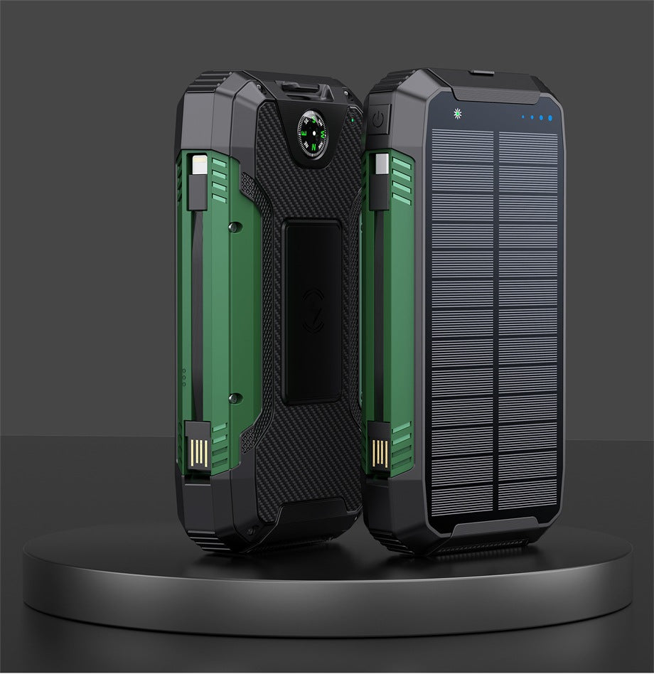 Robust Solar Powerbank with Integrated Compass and LED Lighting Kalsten