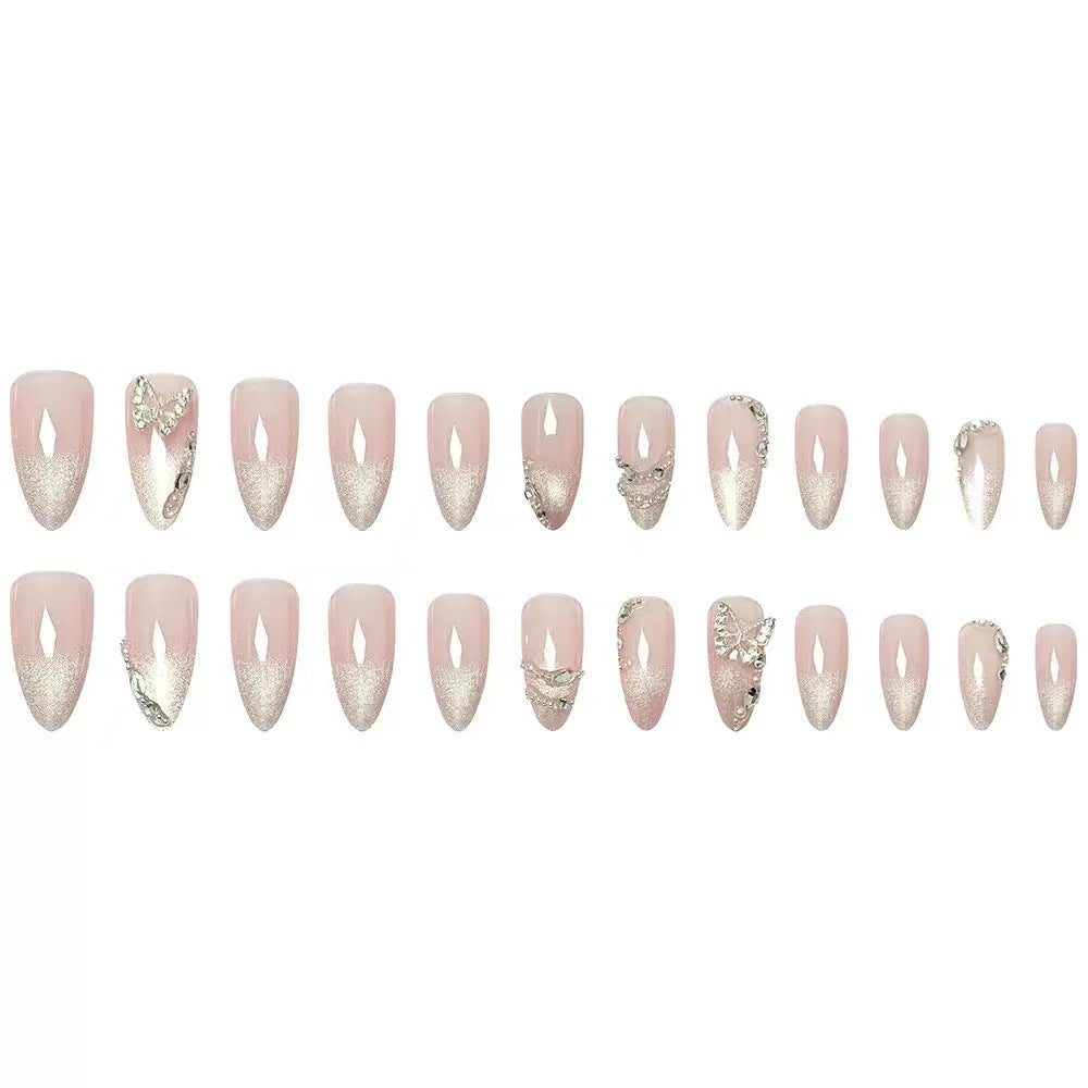 Artistic Stiletto Nail Extensions with Rhinestone Accents Kalsten