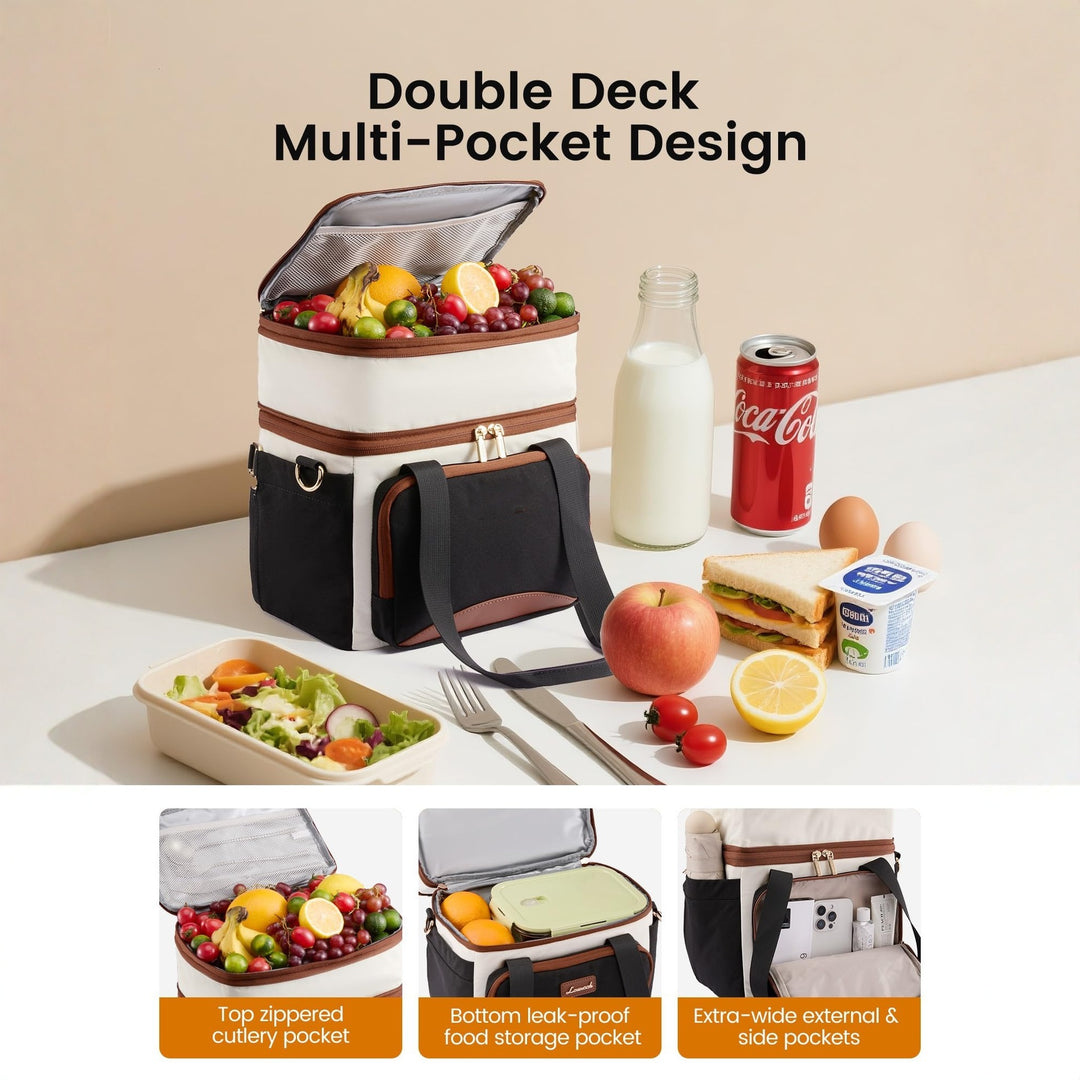Insulated picnic bag with multiple compartments and elegant details Kalsten